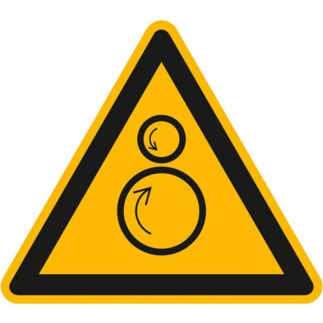 SafetyMarking Warnschild Folie SL 100 mm Warnung vor gegenläufigen Rollen