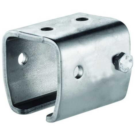 HELM 1404 Übersteckmuffe Stahl blank, Schraube seitlich