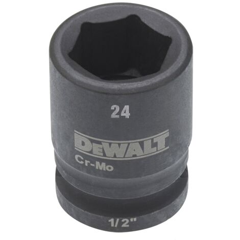 DEWALT Steckschlüssel kurz 24mm 1/2 schlagfest (1/2)