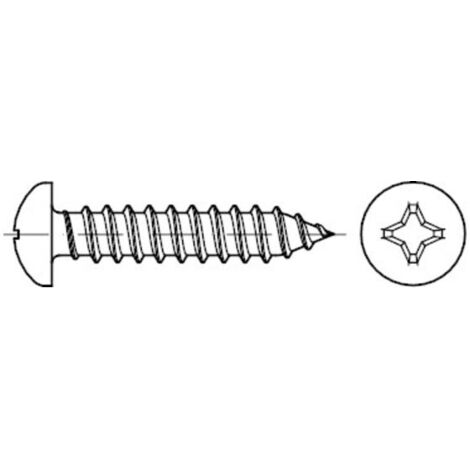 ISO 7049 Linsen-Blechschraube mit Phillips-Kreuzschlitz PH, Edelstahl ...