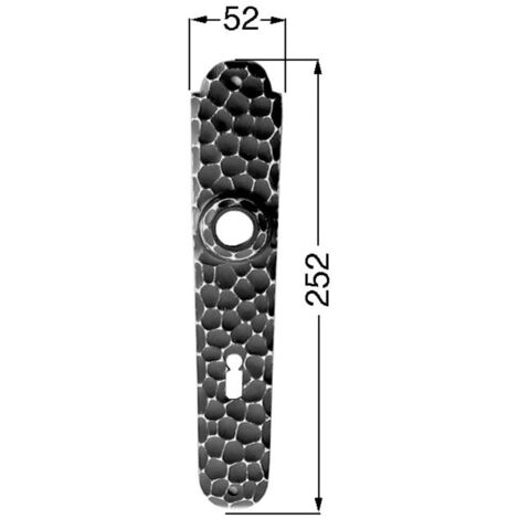 HS ROWE SCHEITTER, Langschild 270H,PZ,E92 sichtbar verschraubt schwarz gehämmert (1/2)