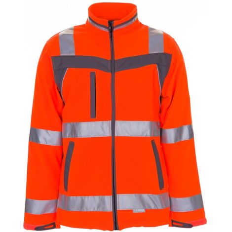 Planam Warnschutz Softshelljacke Plaline Gr. 2XL orange/schiefer (1/5)
