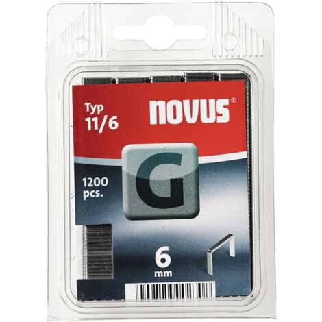 NOVUS Flachdrahtklammer G11 6mm G, (1200 Stk)