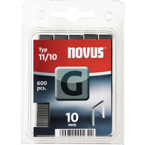 NOVUS Flachdrahtklammern Typ G 11/10 Klarsichtpack a 600 Stück (1/3)