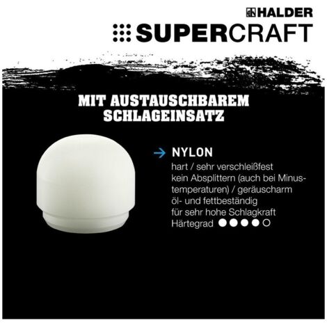 HALDER Schonhammerk. SUPERCRAFT 30mm Nylon abgerundet