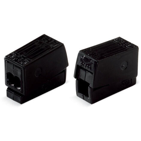 WAGO 224-114 Leuchtenklemme flexibel: 0.5-2.5 mm² starr: 0.5-2.5 mm² Polzahl: 2 100 St. Schwarz (1/2)