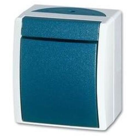 Busch-Jaeger 2601/6 W-53 Feuchtraum-Schalterprogramm Wechselschalter Ocean Aufputz Blau, Grün 1 St