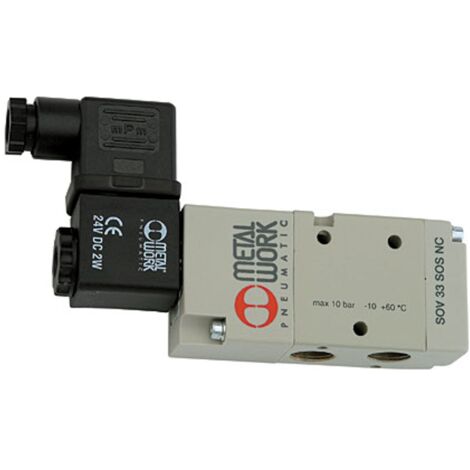 Riegler 3/2-Wegeventil, elektropneu., monostabil, G 1/2, NC, 230 V, 50 Hz