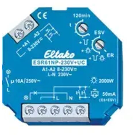 Eltako Stromstoßschalter 1S nicht pot.frei 10A ESR61NP-230V+UC