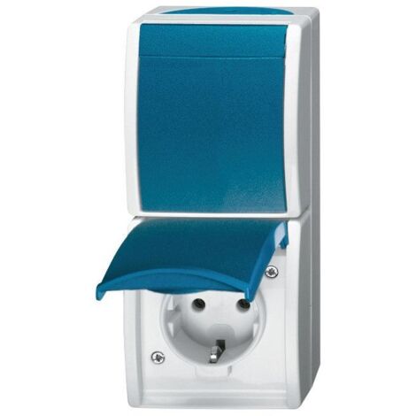 Busch-Jaeger Steckdose-Wechselschalter Ocean, Aufputz,2601/6/20 EW-53 Busch-Jaeger