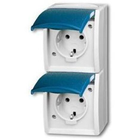 Busch-Jaeger Schuko-Steckdose 2f.gr/bgn senkrecht 20-02 EW-53