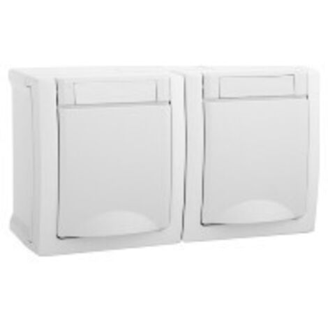 Panasonic Steckdose 2-fach waager. FR-AP weiß 90591188-DE (1/2)