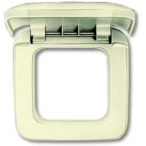 Busch-Jaeger Abdeckrahmen mit Klappdeckel 1-fach weiß - Busch-Duro 2000® SI (2518-212), 2CKA001719A0111 (1/2)