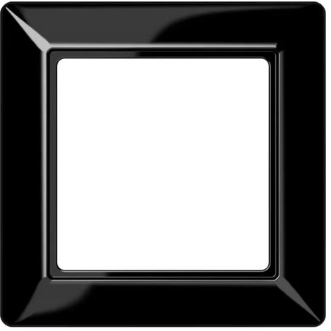 Jung Rahmen 1fach, senkrechte und waagerechte Montage, Duroplast, AS 500, schwarz AS581SW (1/2)