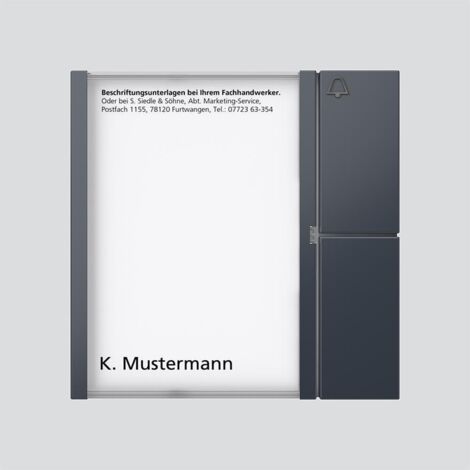 Siedle&Söhne Tasten-Modul anthrazitgrau TM 612-1 AG (1/2)