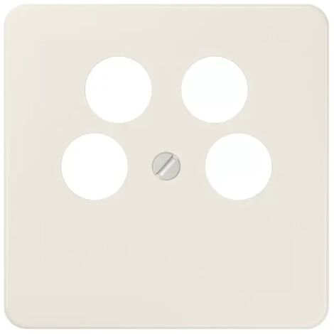 Jung Abdeckung für 4-Loch SAT-TV-Steckdose (Axing) 4fach, Thermoplast, Serie CD, weiß 561-4 SAT2 (1/2)