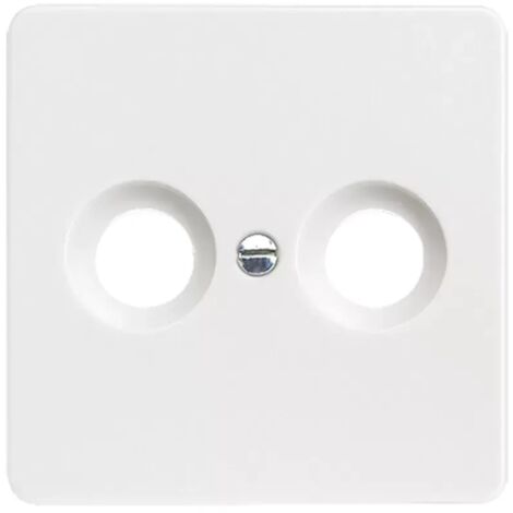 Elso Zentralplatte für Antennensteckdose 2-Loch FASHION/RIVA/SCALA reinweiß 226024 (1/2)