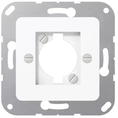 Jung Abdeckung für Lautsprecher-Buchse, Thermoplast, 50 x 50 mm, alpinweiß 168-1WW (1/2)
