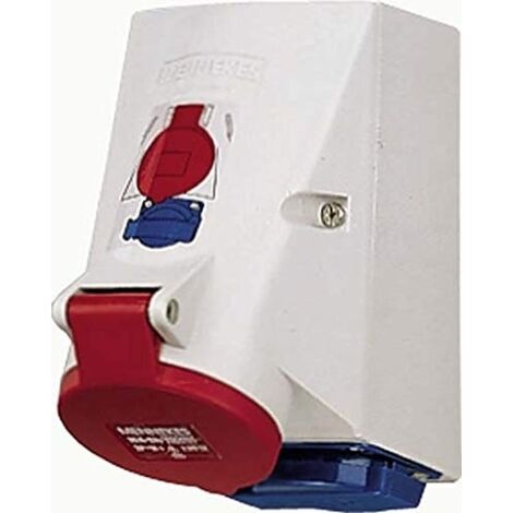 MENNEKES 1650 CEE Wanddose IP44 16A 5P 6H 400 V Doppelbox TwinCONTACT, 16A5p400V, IP44-'1036451'