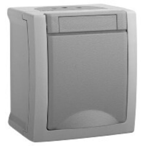 VIKO FEUCHTRAUM-SCHALTERPROGRAMM SCHUTZKONTAKT-STECKDOSE PACIFIC GRAU 90591008-DE, 230 V