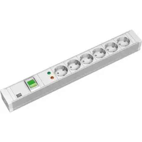 Bachmann 19Zoll Steckdosenleiste 6f PVC,1 Schalter,ÜSS 333.605 (1/2)
