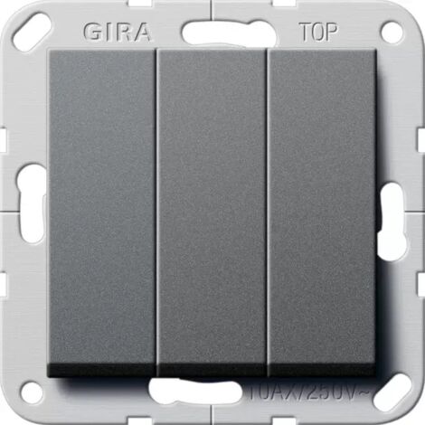 Gira Wippschalter 3f Wechselsch. System 55 Anthrazit 283228 (1/2)