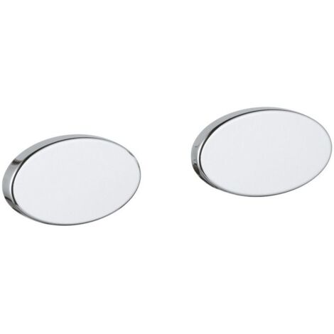 Grohe Abdeckkappe 10099 chrom 2 Stück für Griff Grotherm 1000 chrom (1/2)
