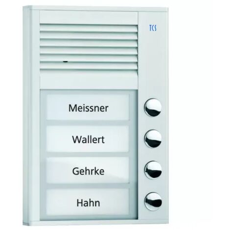 TCS Audio Außenstation Serie PAK 4 Klingeltasten (rechtsbündig), AP silber PAK04-EN (1/2)