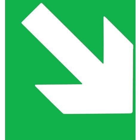 SafetyMarking Fluchtwegschild Folie B200xH200 mm Pfeil aufwärts/abwärts langnachleuchtend (1/4)