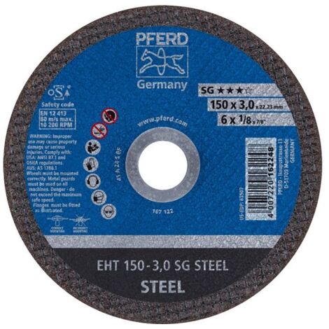 Trennscheibe SG STEEL D150x3mm ger.STA Bohr.22,23mm PFERD (1/4)