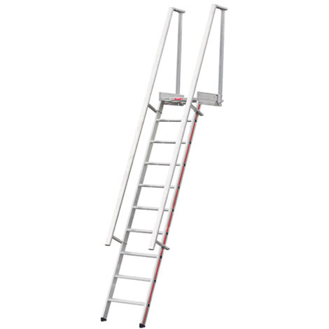 Industrietreppe 12 Stufen - Standhöhe 2.77m - Stufenbreite 500mm - Anstellwinkel 68° - 806012