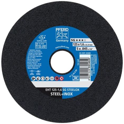 Trennscheibe SG STEELOX D150x1,6mm gerade INOX Bohrung 22,23 mm