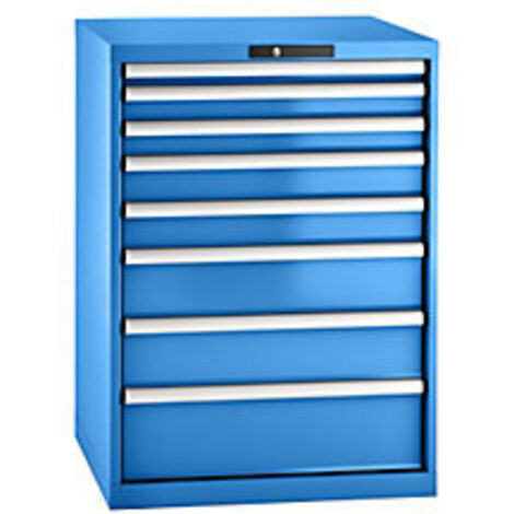 Schubladenschrank 36x36E H1000xB717xT725mm 8 Schubladen Vollauszug RAL5012 LISTA (1/2)