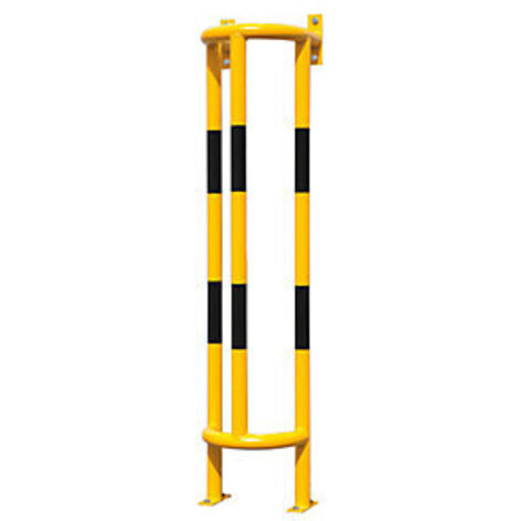 Säulenschutz, Rohrbügel 60 mm, Strebe 48 mm, feuerverzinkt, BxTxH 620x620x600 mm, mit Bodenplatte zum Aufdübeln