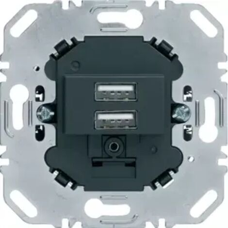 Berker USB Ladesteckdose 230V 2fach 3A anthrazit 260205 (1/2)