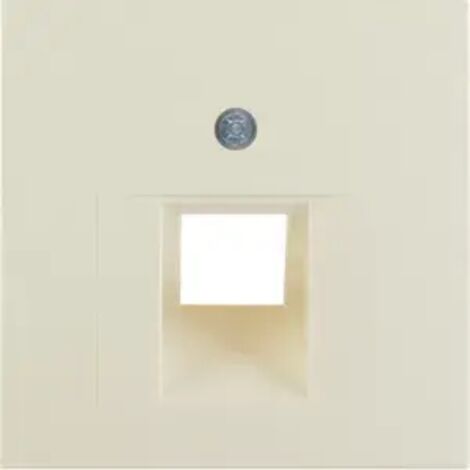 Zentralplatte mit Telefon-/Netzwerksteckdose kompatibel mit verschiedenen HAGER-Serien IP20 5,5x5,5x1,7cm polarweiße Farbe (1/2)