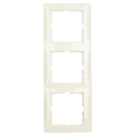 Rahmen für 3-Element-Mechanismus der Serie „Berker S1“ IP20 80,5x223x9,5mm polarweiße Farbe