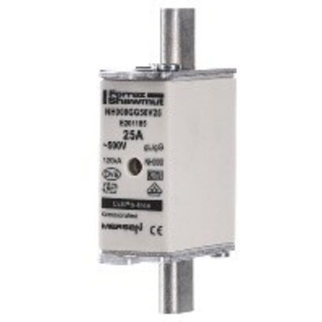 Mersen NH-Sicherungseinsatz SF Gr.000 gG 25A/500VKM NH000GG50V25 (1/2)
