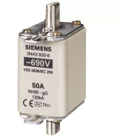 Siemens Indus.Sector NH-Sicherungseinsatz Gr.00 63A 690V 3NA3822-6 (1/2)