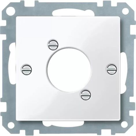 Merten Zentralplatte pws/gl f.Audio-Steckver.XLR 468019