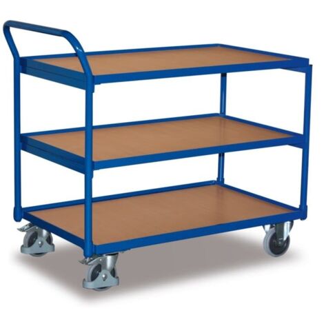 VARIOfit Tischwagen mit 3 Ladeflächen 835 x 495 mm Schiebegriff nach oben gerichtet (1/2)