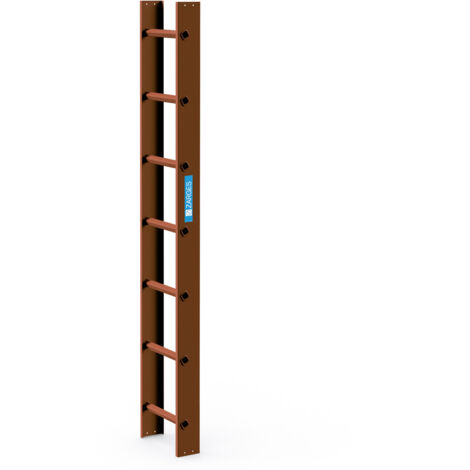 ZARGES Dachleiter 2.0 m Kupferbraun 7 Sprossen (1/2)