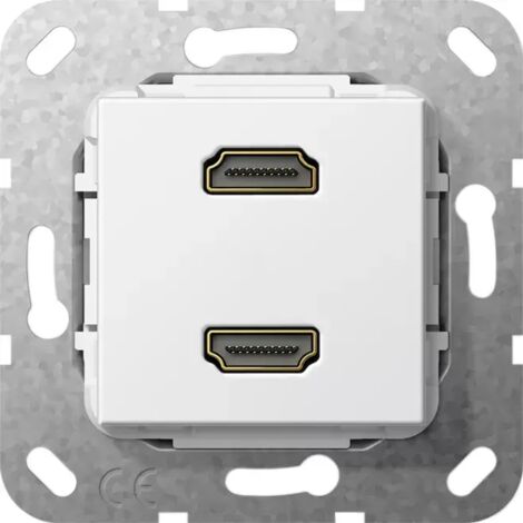 GIRA 567203 HDMI 2fach Kabelpeitsche Einsatz Reinweiß-'1019367'
