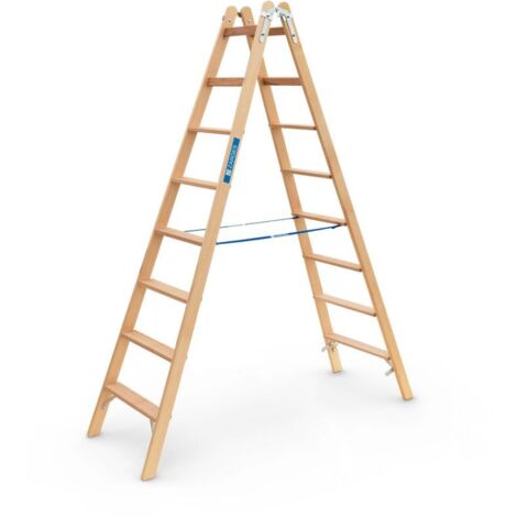 ZARGES Crestastep B - Holz-Stufenleiter 2 x 8 Stufen (1/3)