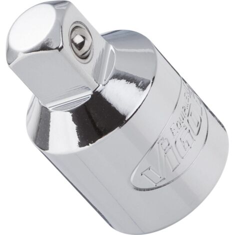 VIGOR Außenvierkant Antrieb 10 = 3/8 Zoll Innenvierkant Antrieb 12,5 = 1/2 Zoll Adapter V2109 Vierkant hohl 12,5 mm (1/2 Zoll) Vierkant massiv 10 mm (3/8 Zoll) Gesamtlänge: 36 mm (1/4)