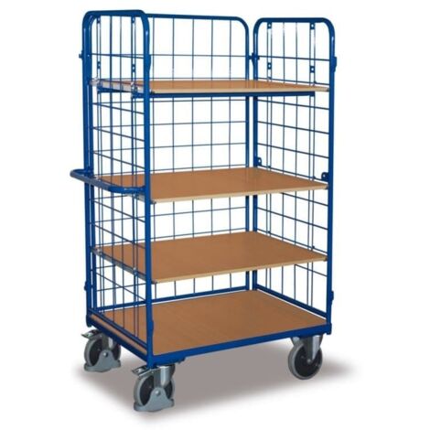 VARIOfit Etagenwagen hoch 1.000 x 600 mm 4 Böden 3 Wände (1/2)
