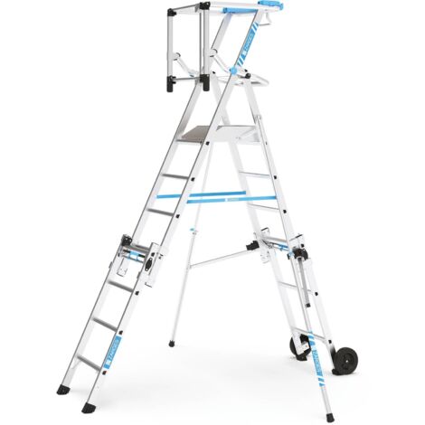 Zarges ZAP Masterflex S - Teleskop-Plattformleiter 9 Stufen (1/5)