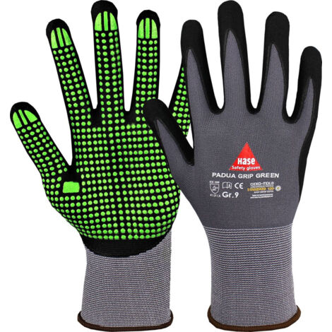 Hase Sicherheitshandschuhe Padua Grip green Größe 8, Nitril Foam 10 Stk