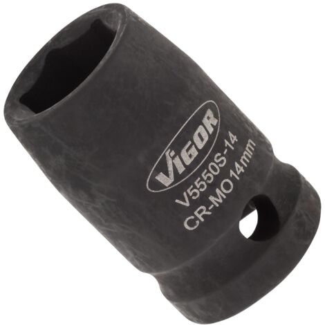 VIGOR Kraft Steckschlüssel Einsatz V5550S-14 Vierkant hohl 12,5 mm (1/2 Zoll) Außen-Sechskant Profil 14 (1/5)
