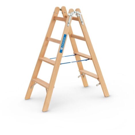 ZARGES Crestastep B - Holz-Stufenleiter 2 x 4 Stufen (1/3)
